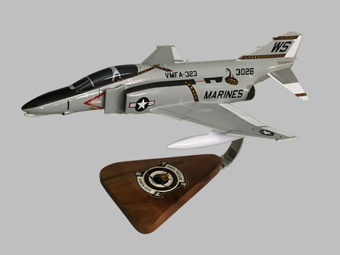 VMFA-323 mahogany wood model plane