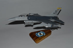 F-16C Falcon clear canopy mahogany wood airplane model