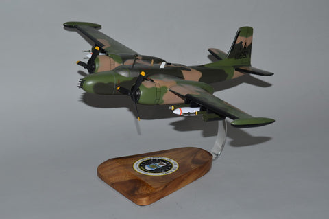 Douglas A-26K Counter Invader mahogany wood airplane model