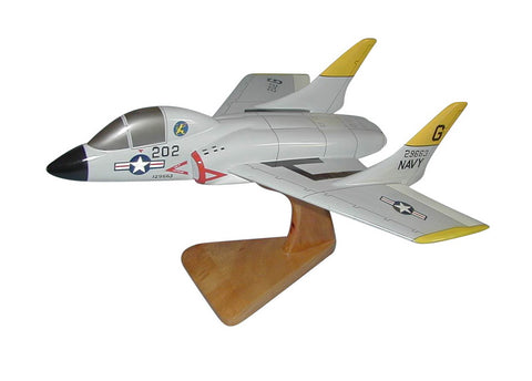 F7U Cutlass mahogany airplane model