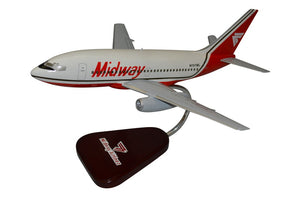 Midway Airlines 737 mahogany airplane model
