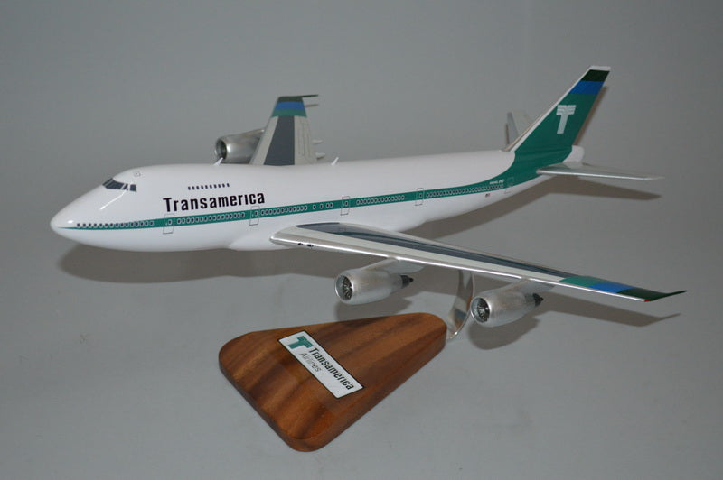 747 Boeing Transamerica airplane model