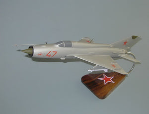 Soviet Mig-21 fighter airplane model