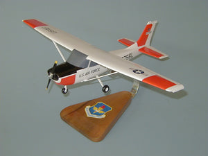 Cessna T-41 Mescalero mahogany wood airplane model. 