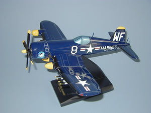 F4U Corsair mahogany airplane model