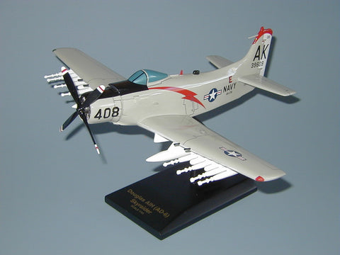 AD6 Skyraider Navy wooden airplane model Scalecraft