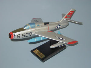 F-84F Thunderstreak mahogany airplane model
