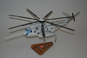 CH-53E USMC helicopter mahogany wood model