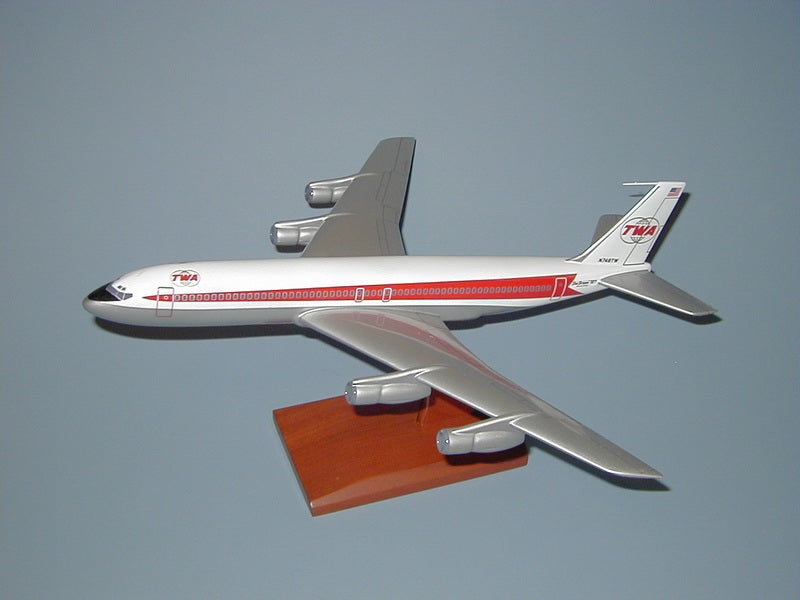 Boeing 707 TWA model airplane