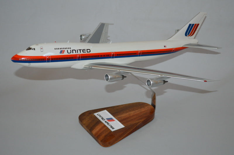 United Airlines 747 model aircraft