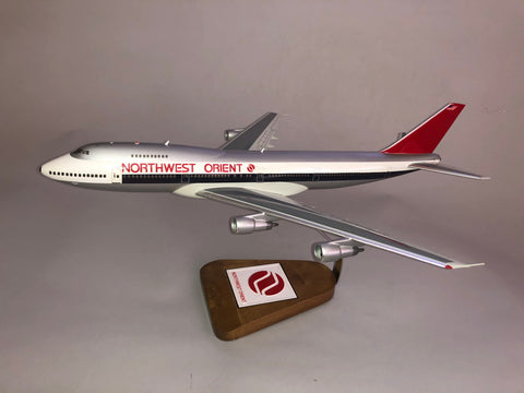 Northwest Orient 747 model airplane