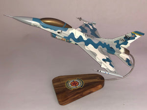 Air Force F-16 Falcon mahogany wood model