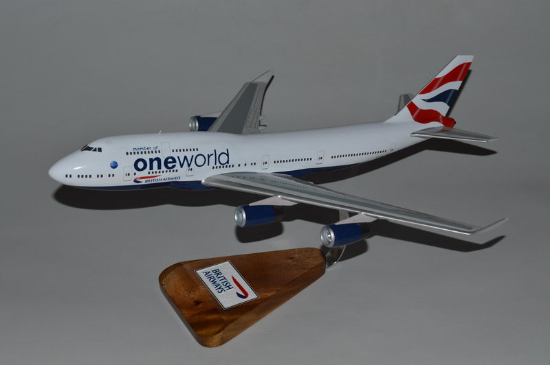 British Airways 747 model airplane 