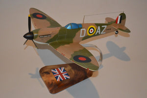 Spitfire RAF mahogany wood airplane model