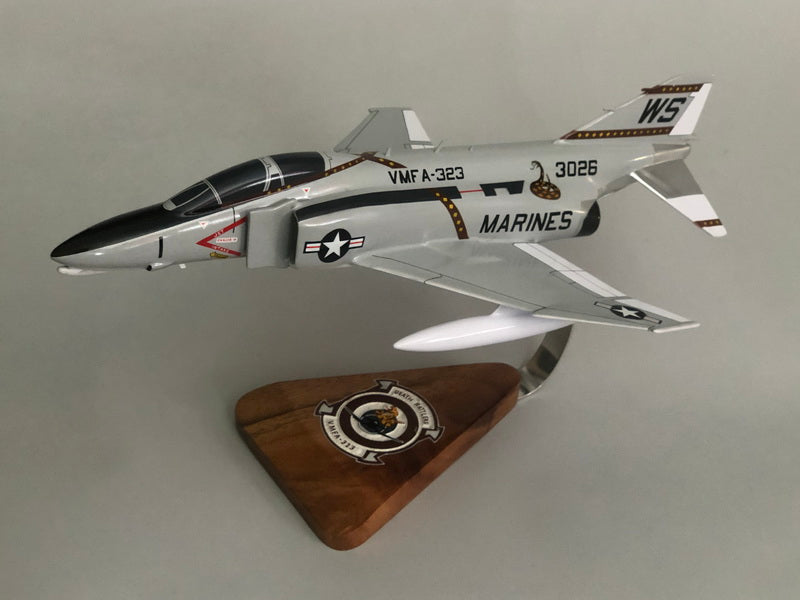 VMFA-323 mahogany wood model plane