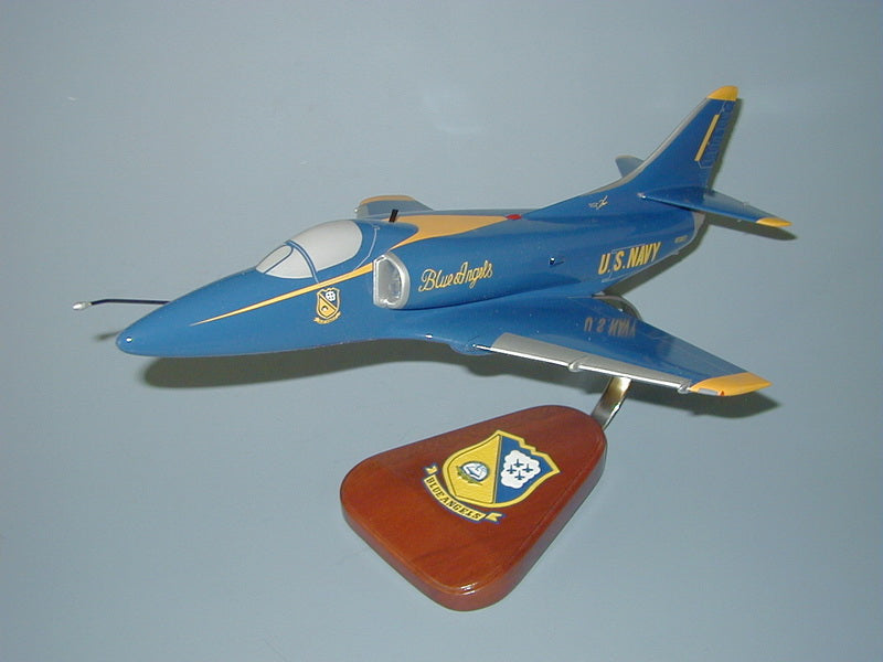 A-4 Blue Angels airplane model