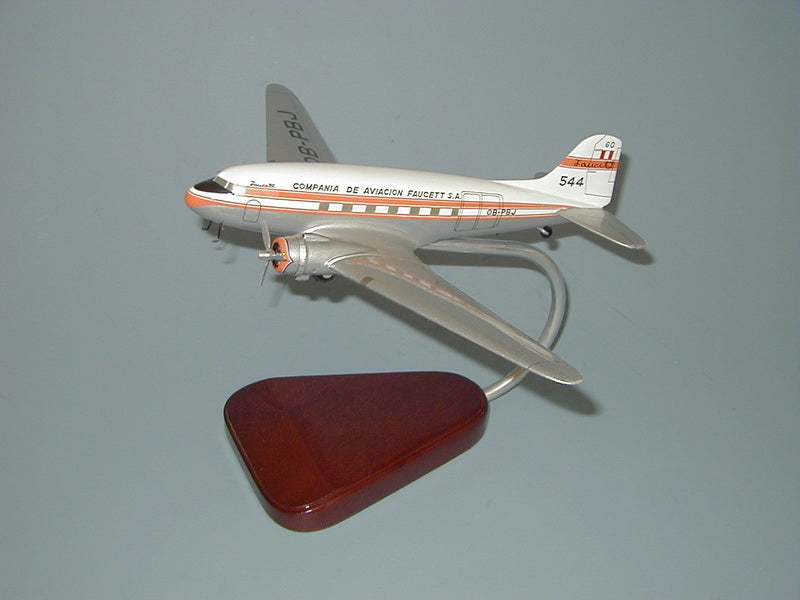 DC-3 Faucett Airways model airplane