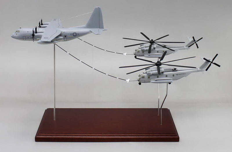 KC-130 refueling CH-53 helicopter model